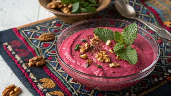 طرز تهیه ماست لبو یا بورانی چغندر خوشمزه و مجلسی طرز تهیه ماست لبو یا بورانی چغندر خوشمزه و مجلسی